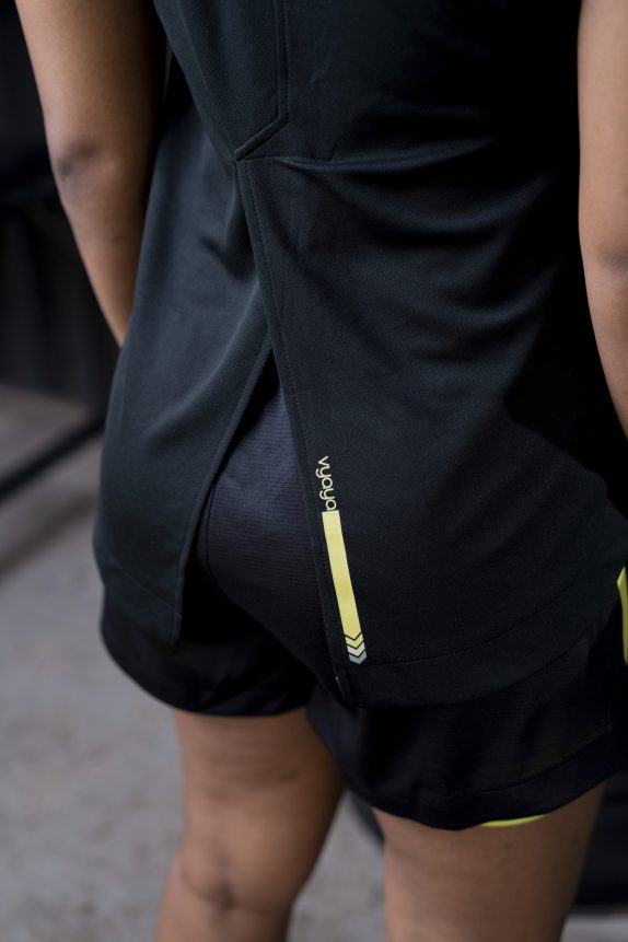 VYAYA Black Slit Back Tank Top