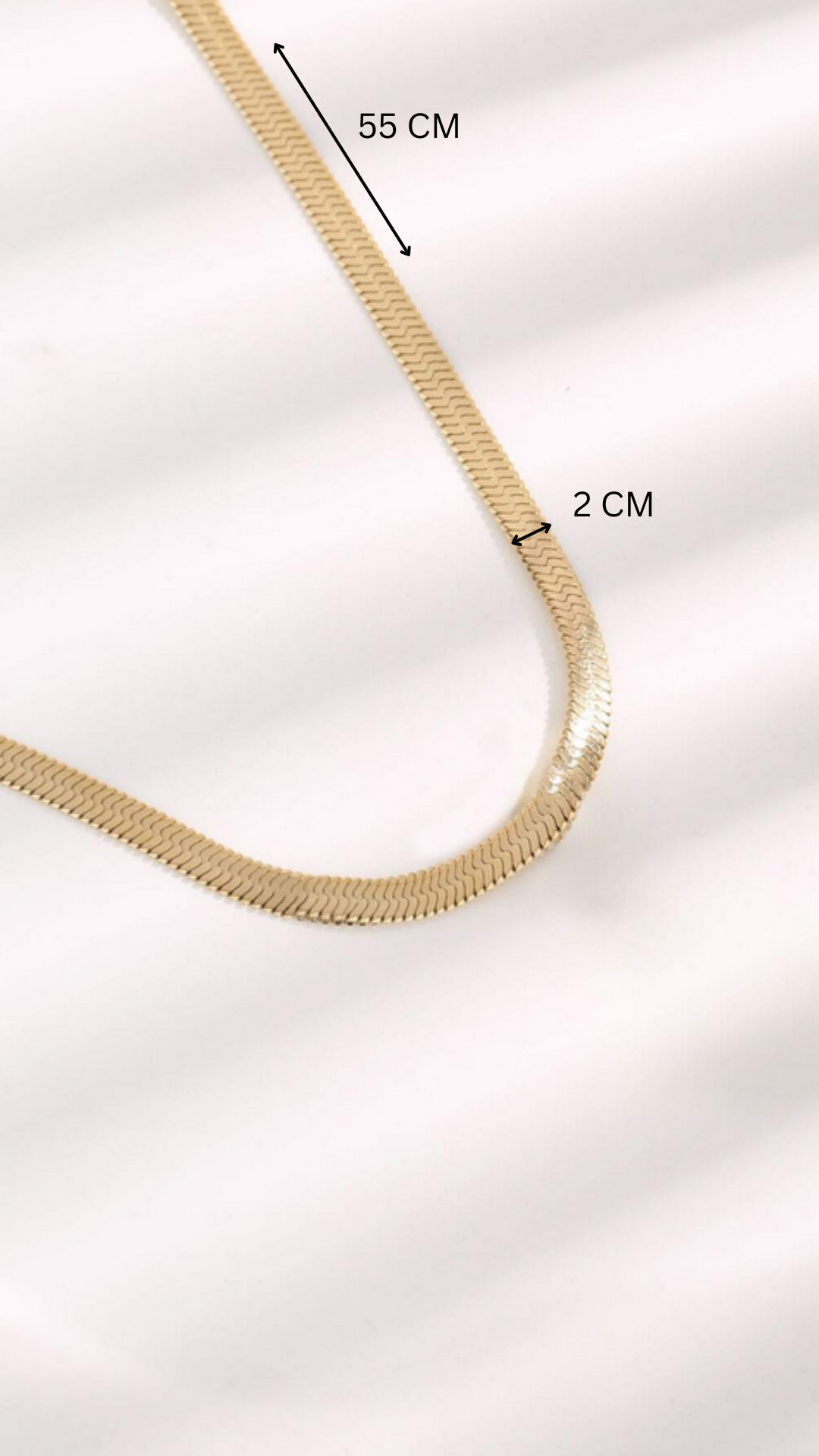 Unisex Stainless Steel Snake Chain Necklace with Pendant - 55cm * 2cm