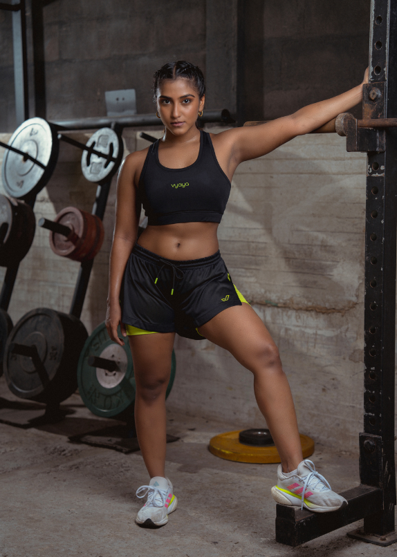 VYAYA 2-in-1 Black Short