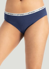 VYAYA Navy Blue Mid Rise Brief