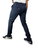 Spanchino - Mens Navy Blue Chino Fit Pants