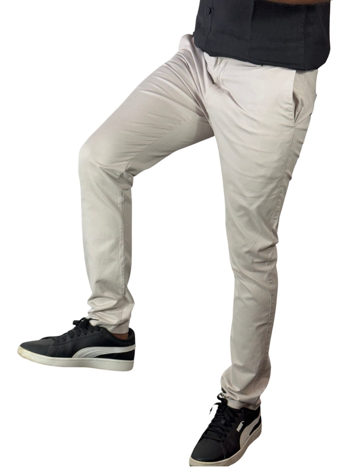 Spanchino - Mens Beige Chino Fit Pants