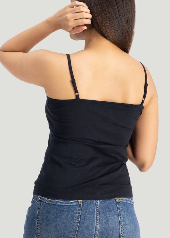 VYAYA Black Strappy Cami