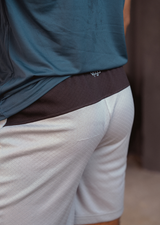VYAYA Silver and Black Running Short