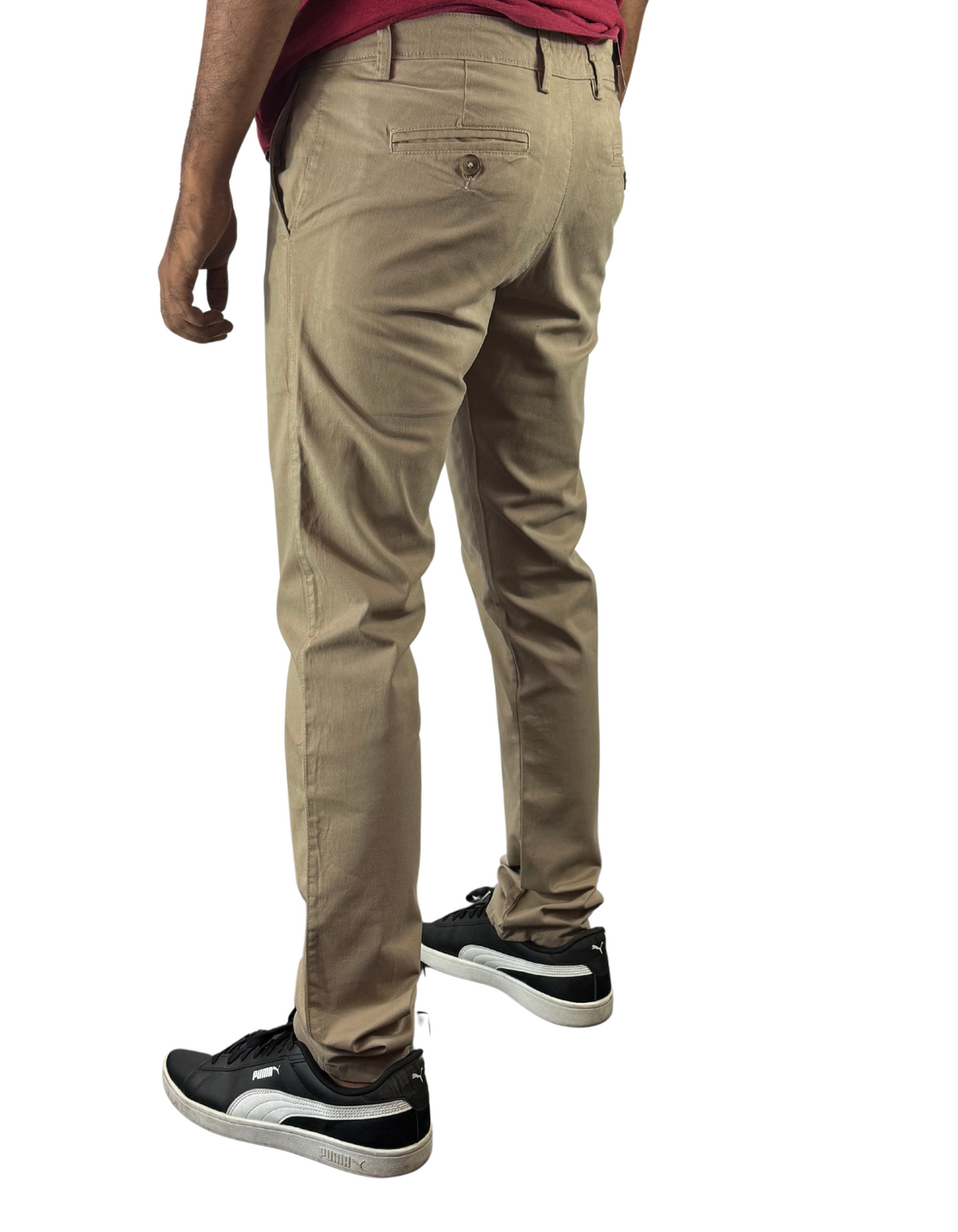 Spanchino - Mens Khaki Chino Fit Pants