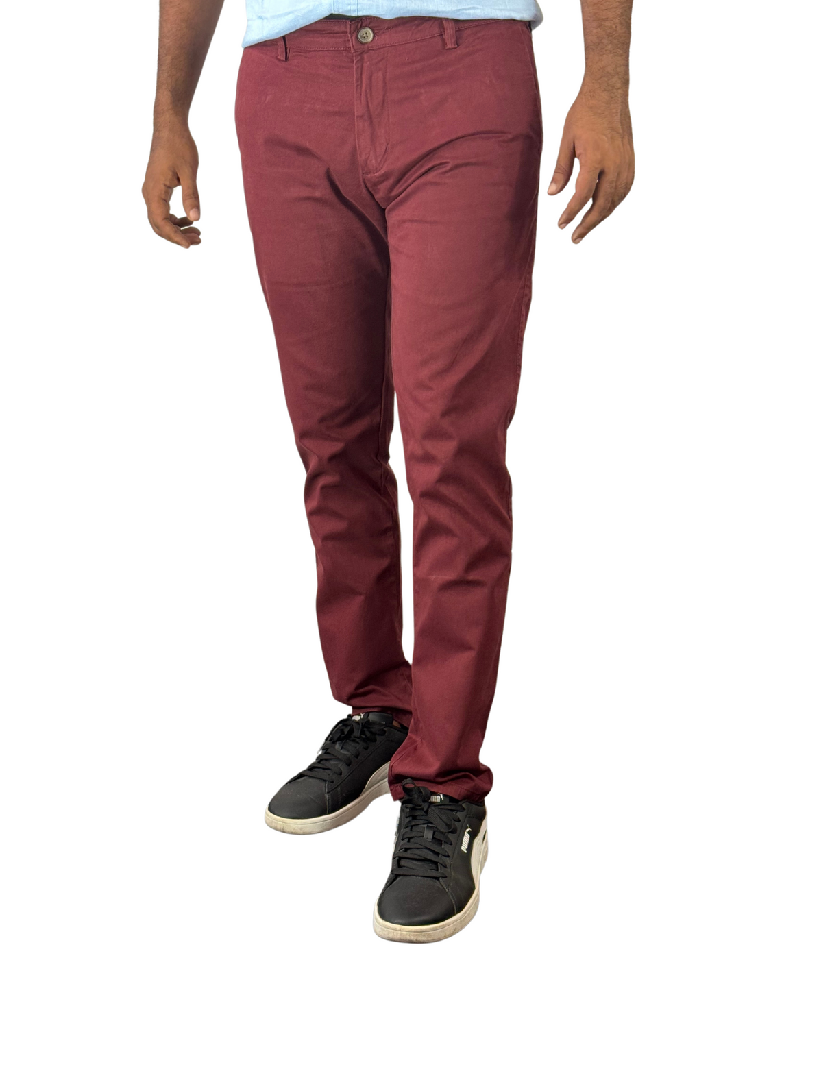 Spanchino - Mens Maroon Chino Fit Pants