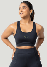 VYAYA Black Racerback Sports Bra