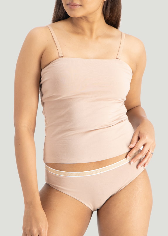 VYAYA Nude Strappy Tube