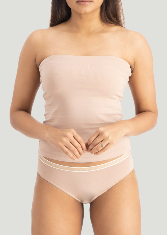 VYAYA Nude Strappy Tube