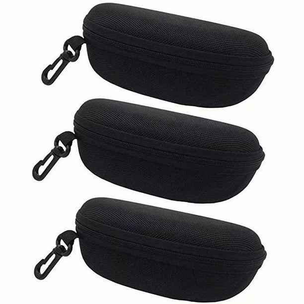 Fashion Travel Portable Extra Size Zipper Black Sunglasses Case Box for Men and Women