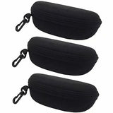 Fashion Travel Portable Extra Size Zipper Black Sunglasses Case Box for Men and Women