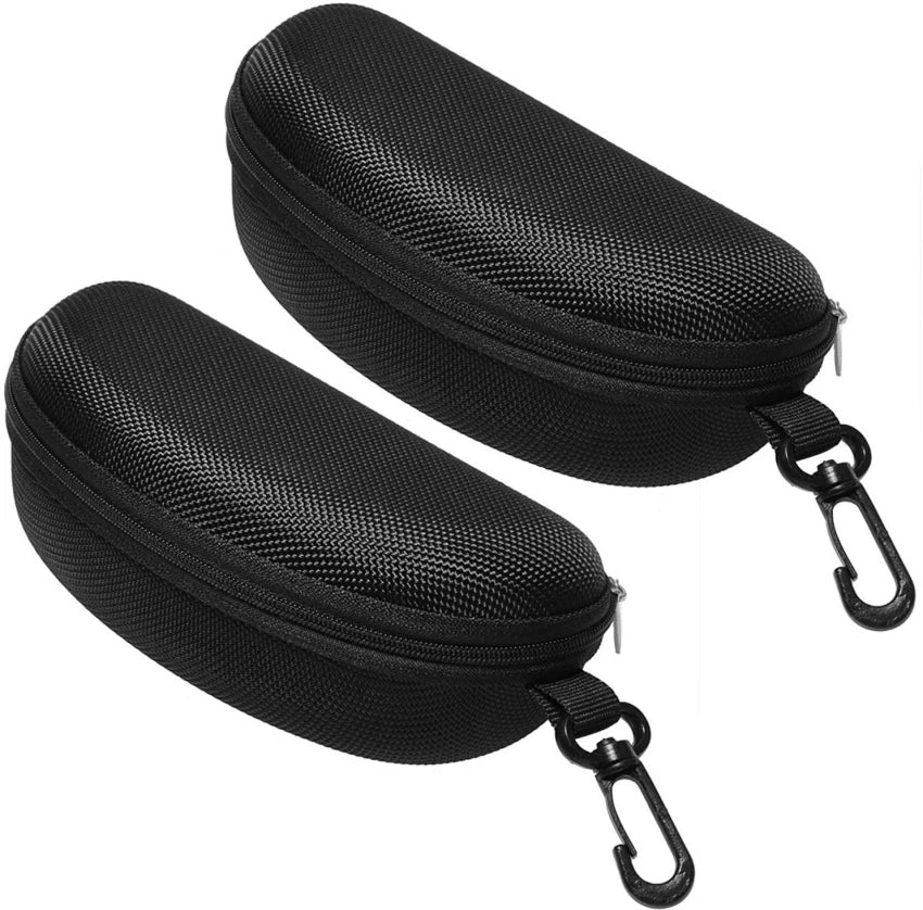 Fashion Travel Portable Extra Size Zipper Black Sunglasses Case Box for Men and Women