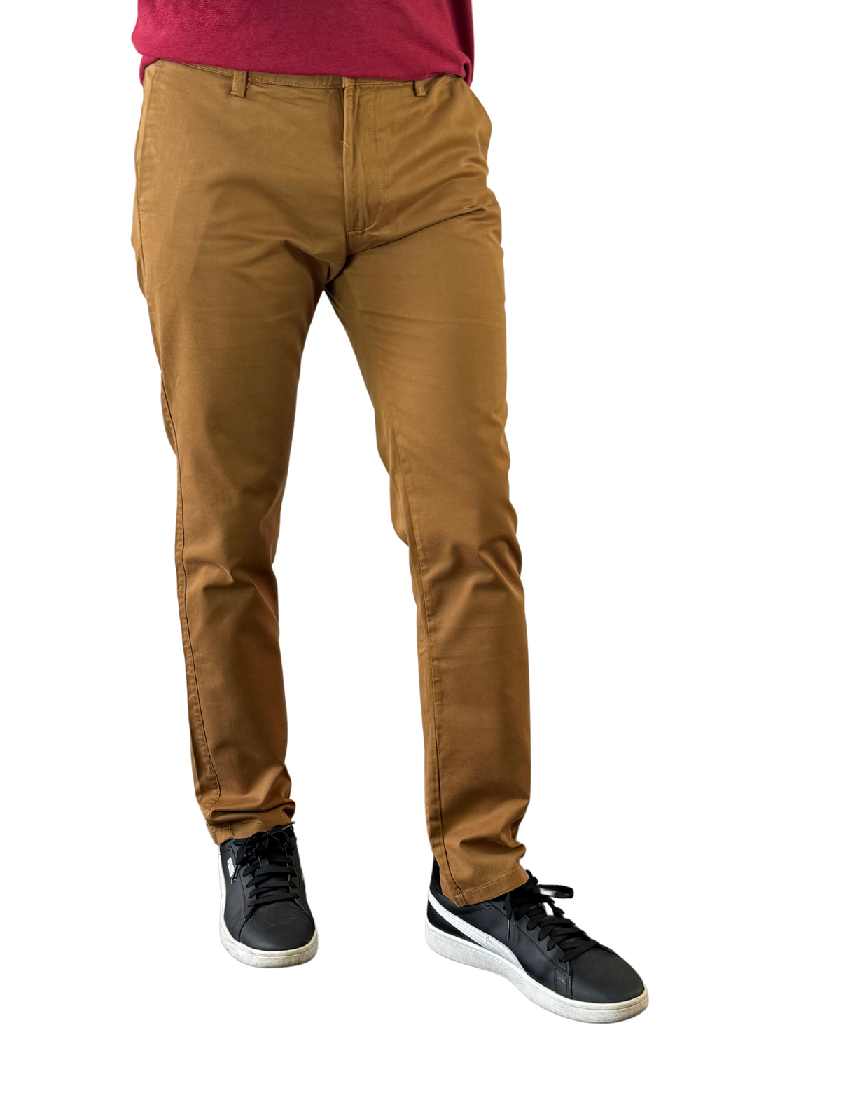 Spanchino - Mens Brown Chino Fit Pants