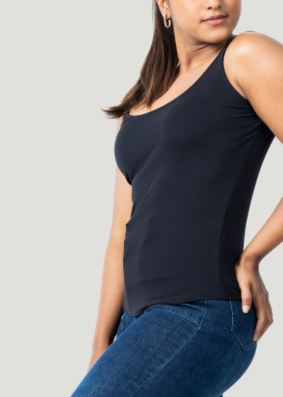 VYAYA Black Tank Top
