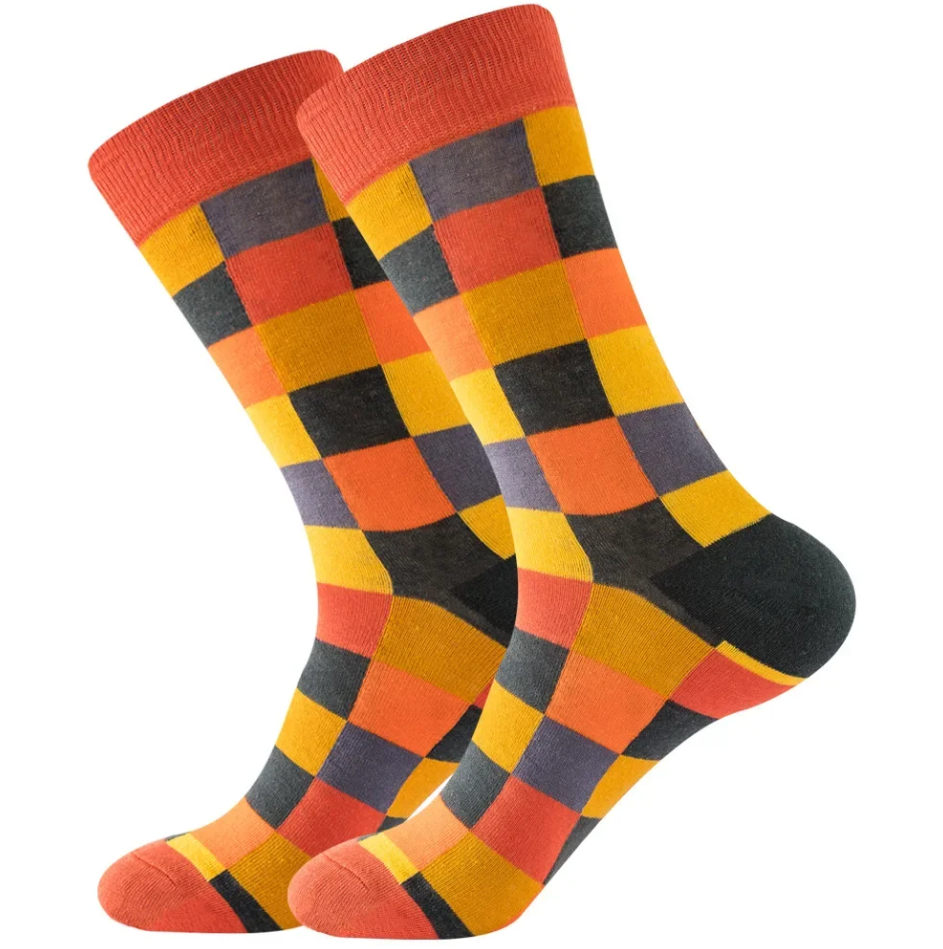 Autumn Checkers Designer Socks