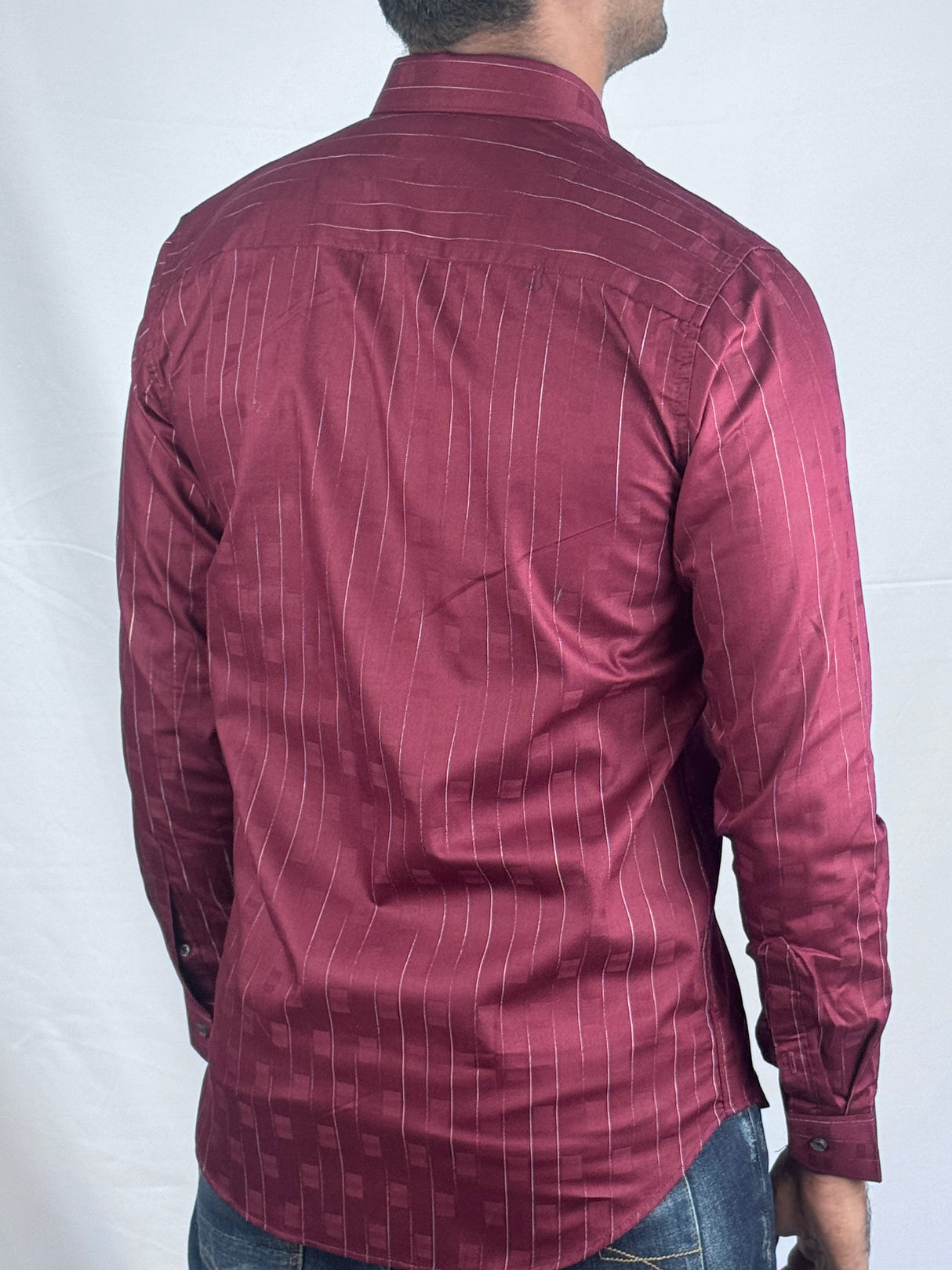 Striped Party wear Giorhudson Platinum Long Sleeves Shirt