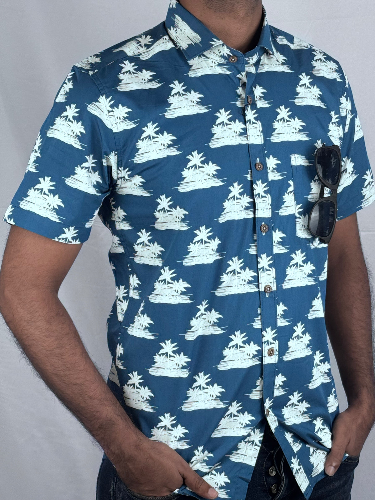 Tropical Printed Giorhudson Italiano Shorts Sleeve Shirt