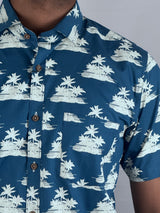 Tropical Printed Giorhudson Italiano Shorts Sleeve Shirt