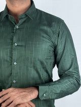 Striped Party wear Giorhudson Platinum Long Sleeves Shirt