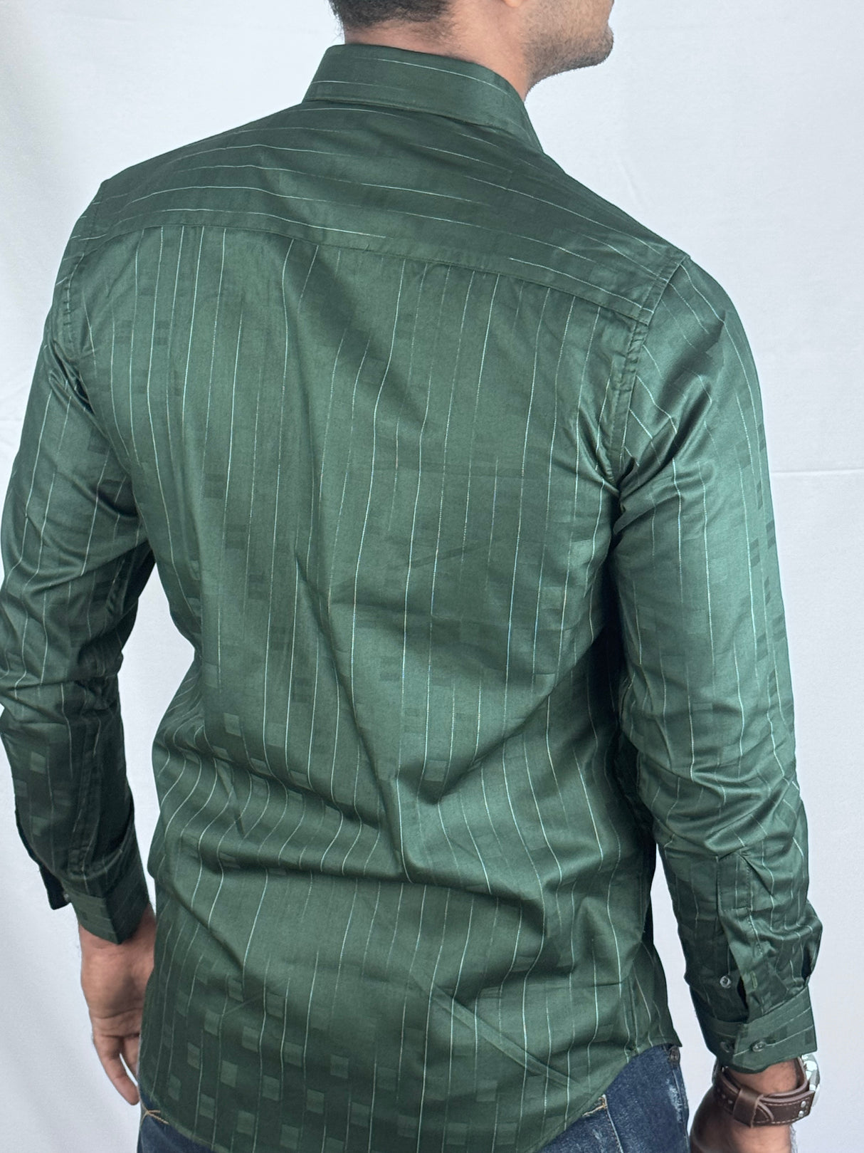 Striped Party wear Giorhudson Platinum Long Sleeves Shirt