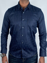 Striped Party wear Giorhudson Platinum Long Sleeves Shirt