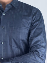 Striped Party wear Giorhudson Platinum Long Sleeves Shirt