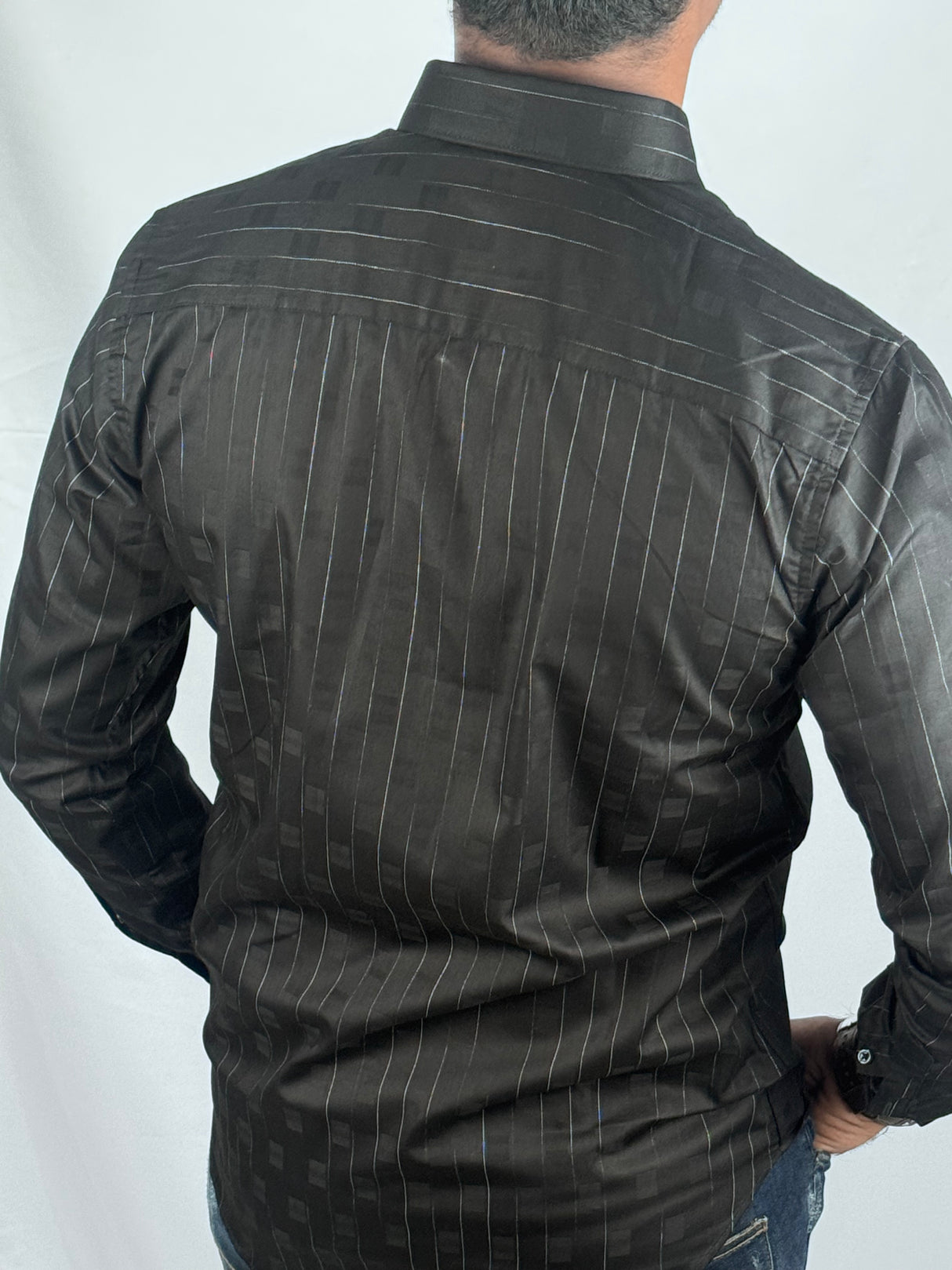 Striped Party wear Giorhudson Platinum Long Sleeves Shirt