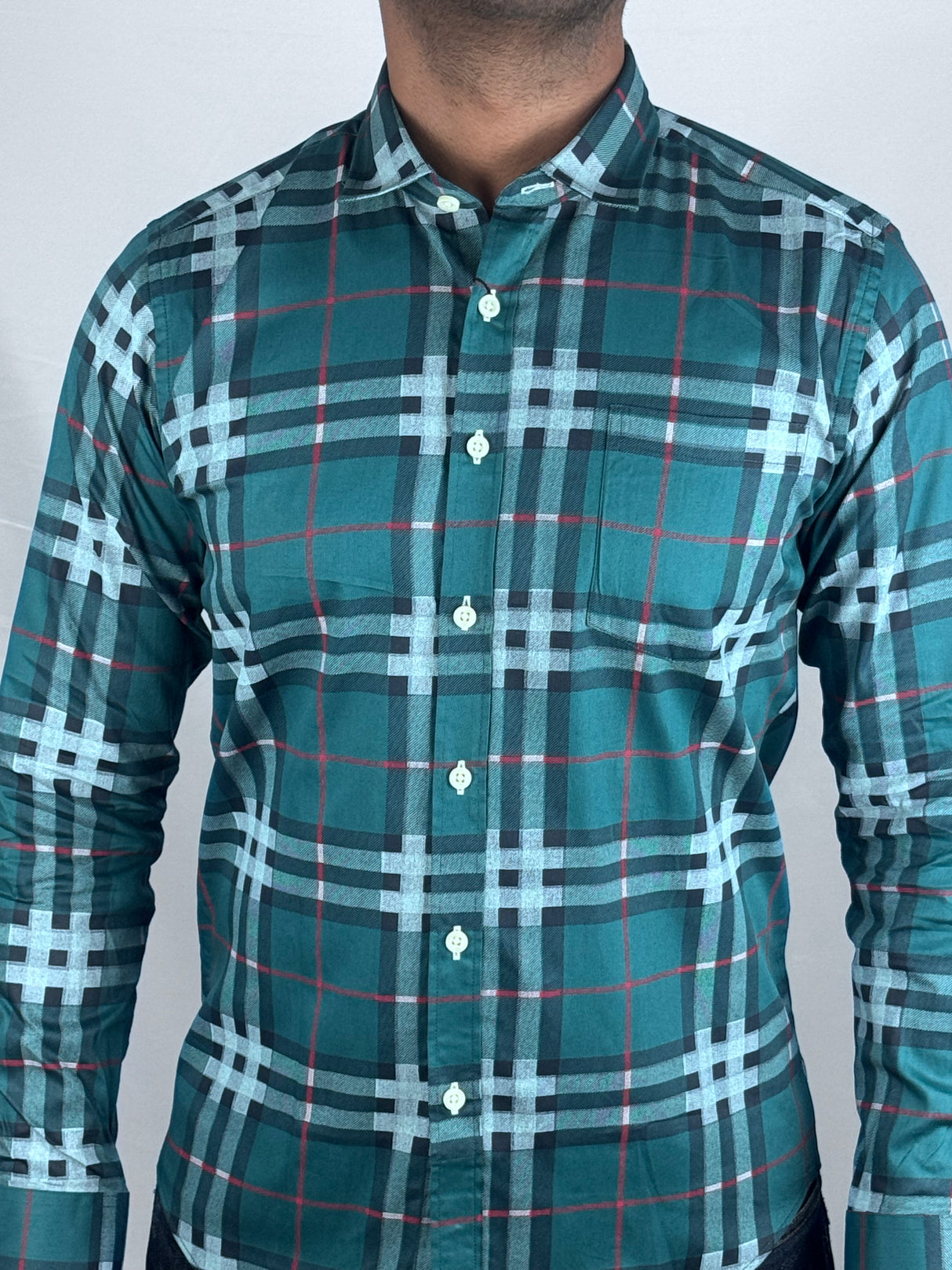 Checked Giorhudson Casual Long Sleeves Shirt