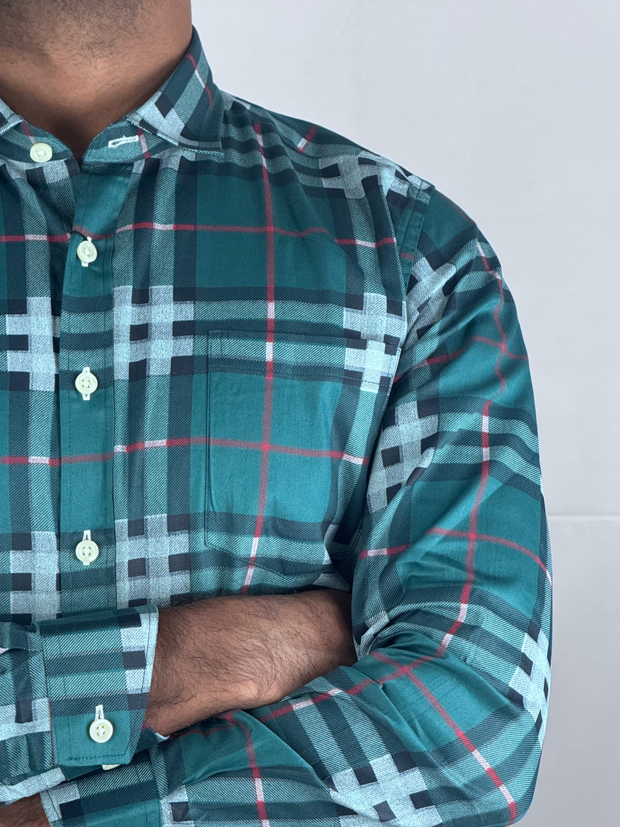 Checked Giorhudson Casual Long Sleeves Shirt