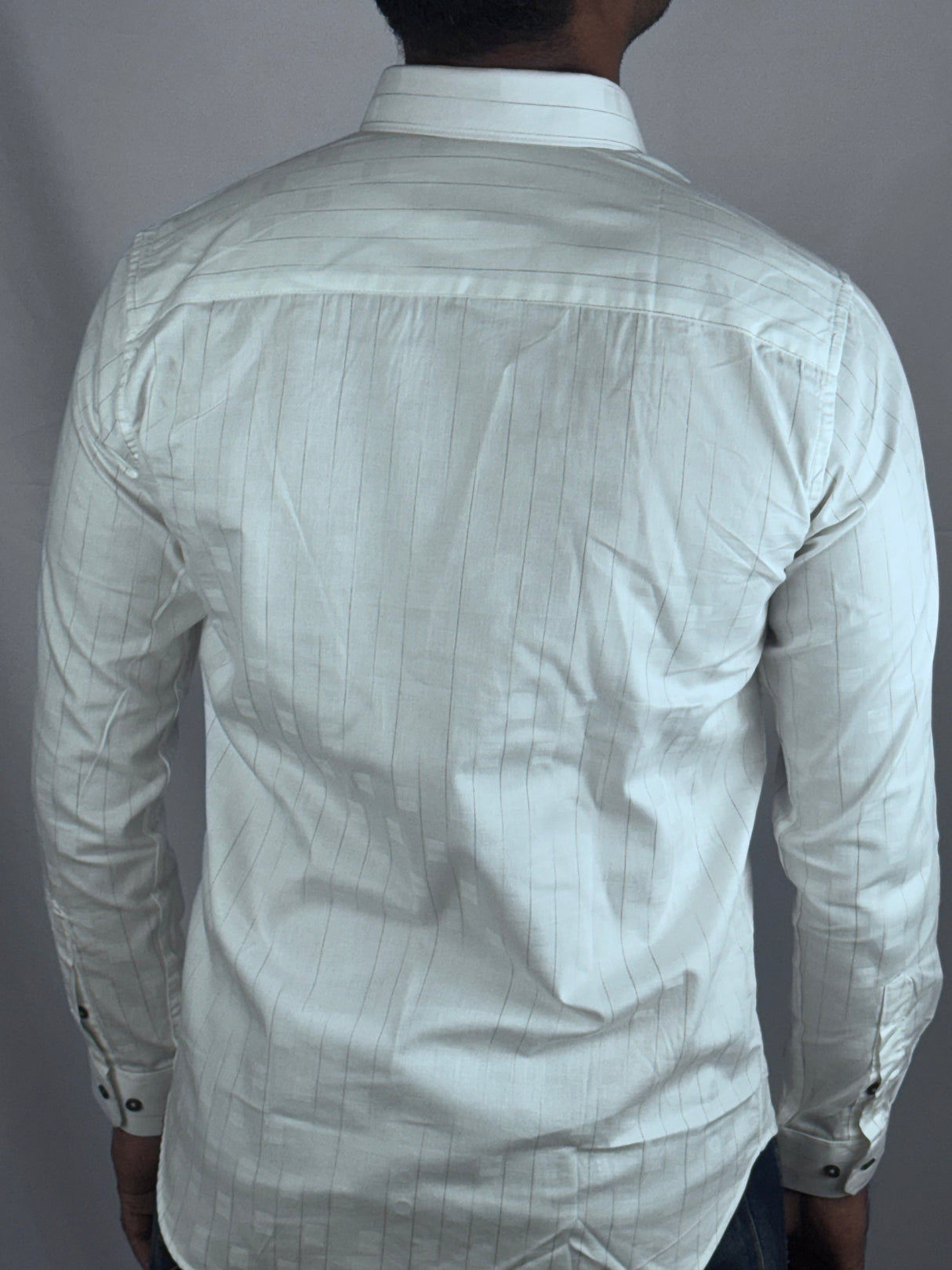 Striped Party wear Giorhudson Platinum Long Sleeves Shirt