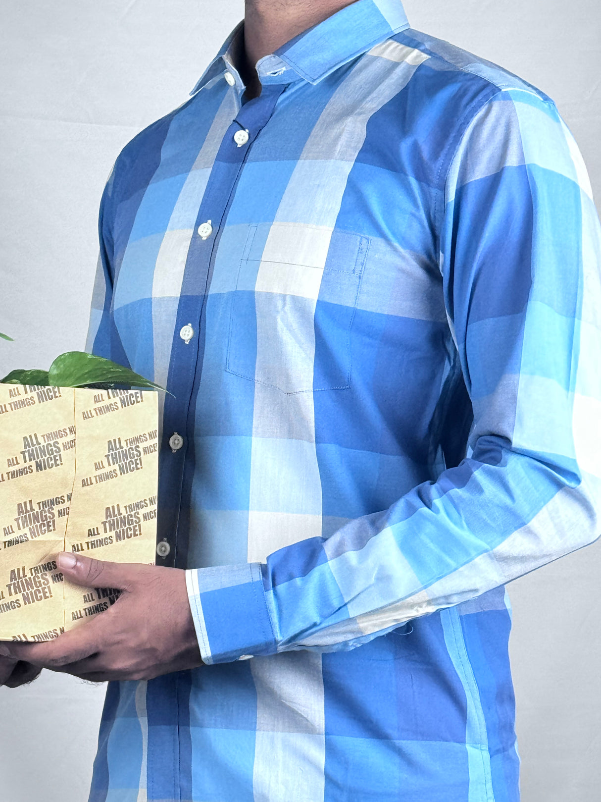 Checked Giorhudson Casual Wear Long Sleeves Shirt