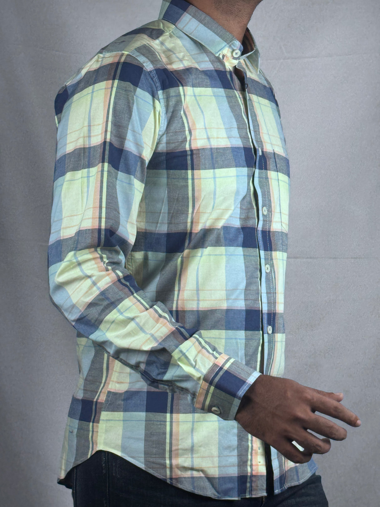 Checked Giorhudson Casual Wear Long Sleeves Shirt