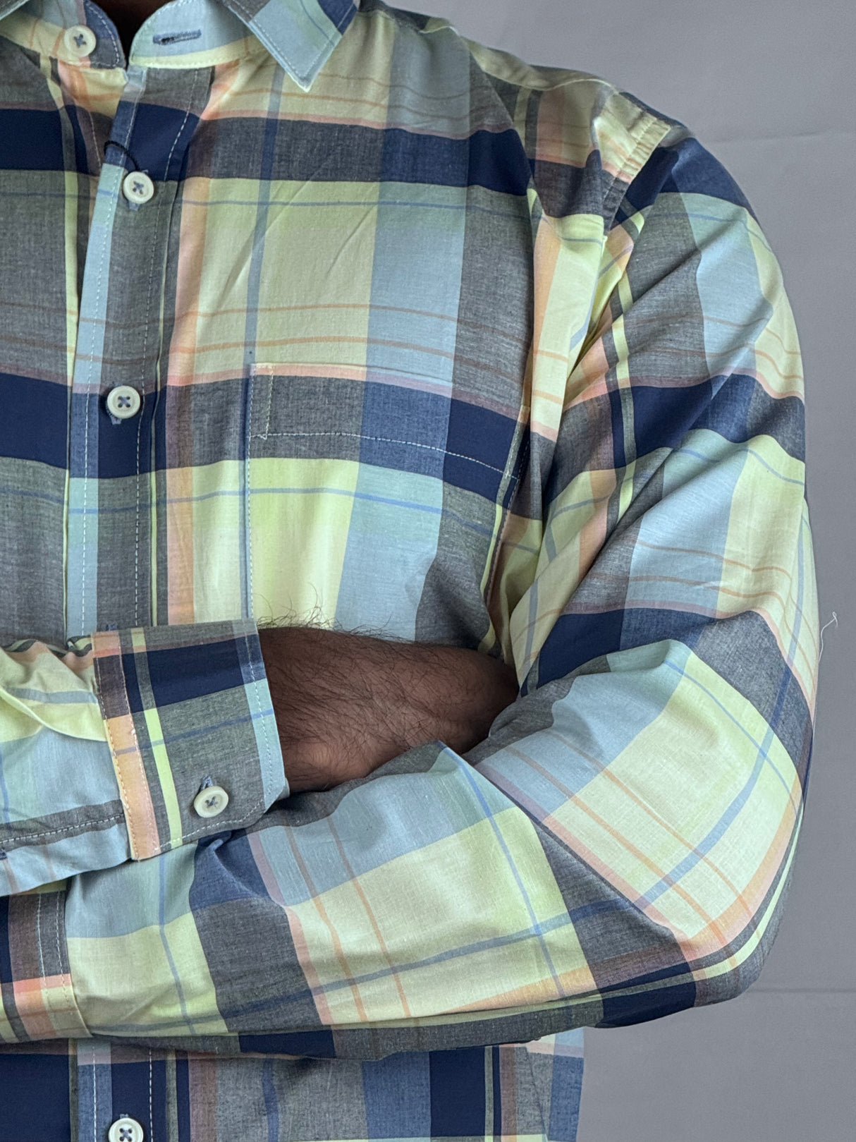 Checked Giorhudson Casual Wear Long Sleeves Shirt