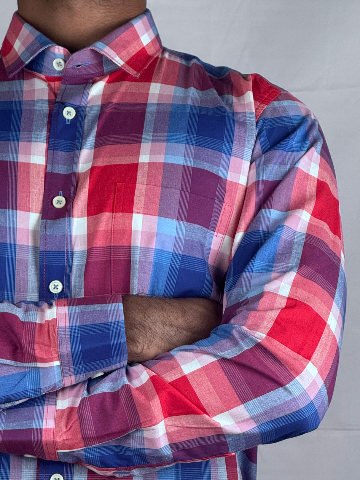 Checked Giorhudson Casual Wear Long Sleeves Shirt
