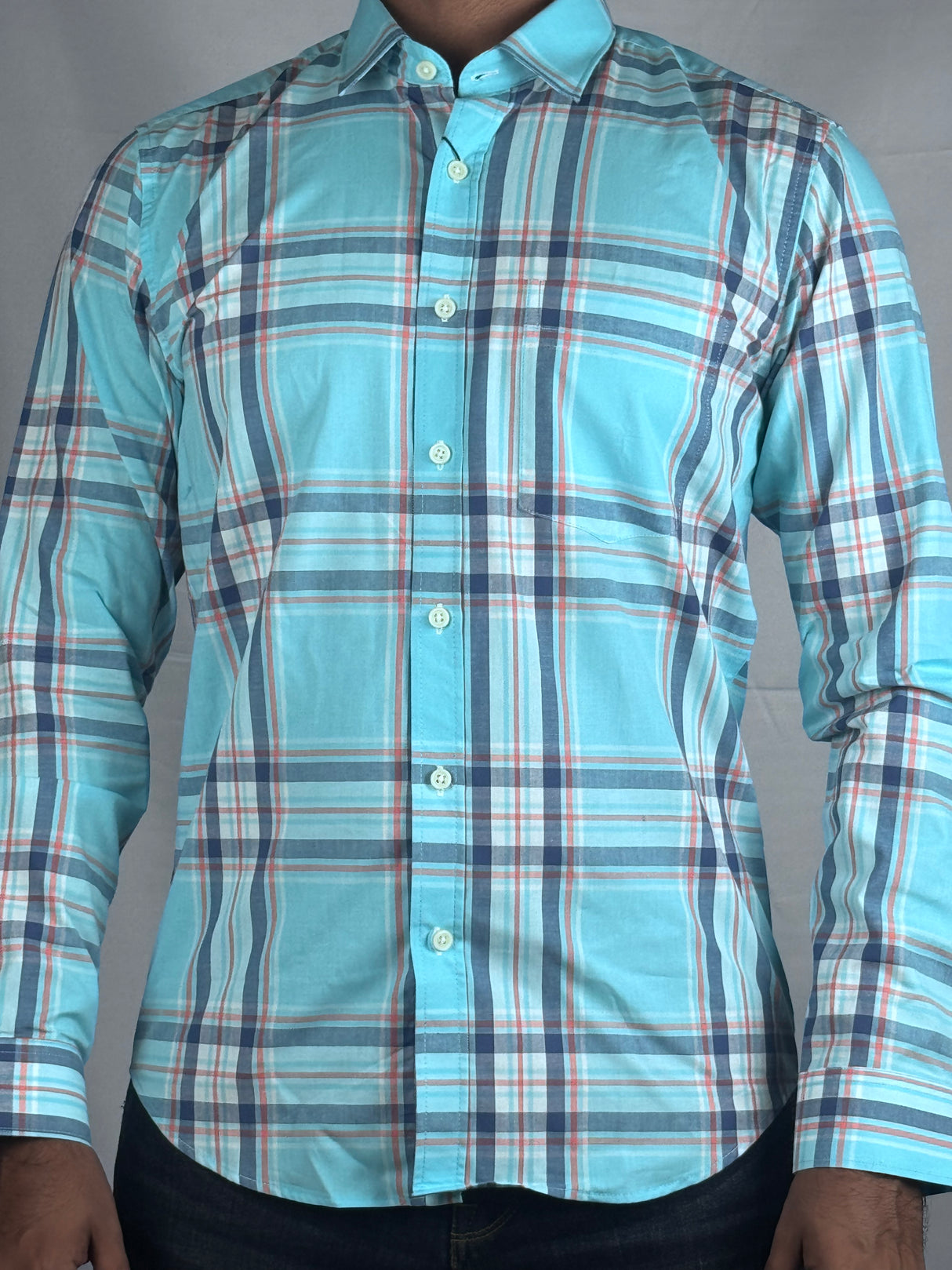 Checked Giorhudson Casual Wear Long Sleeves Shirt