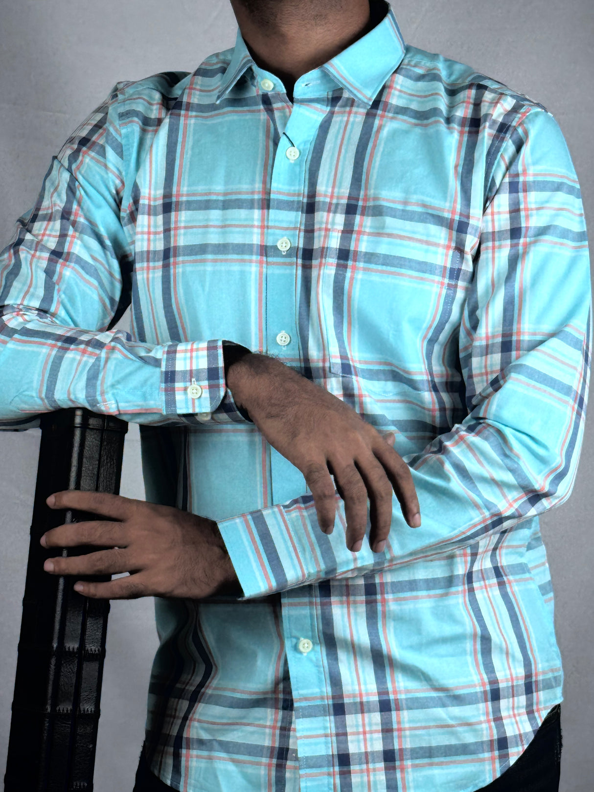 Checked Giorhudson Casual Wear Long Sleeves Shirt