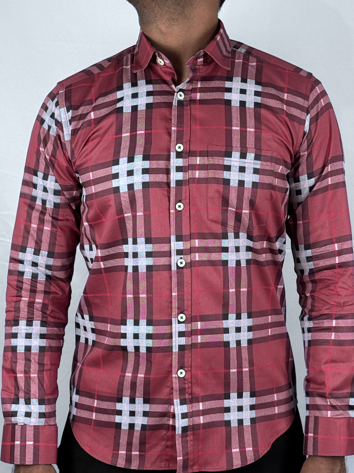 Checked Giorhudson Casual Long Sleeves Shirt