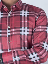 Checked Giorhudson Casual Long Sleeves Shirt