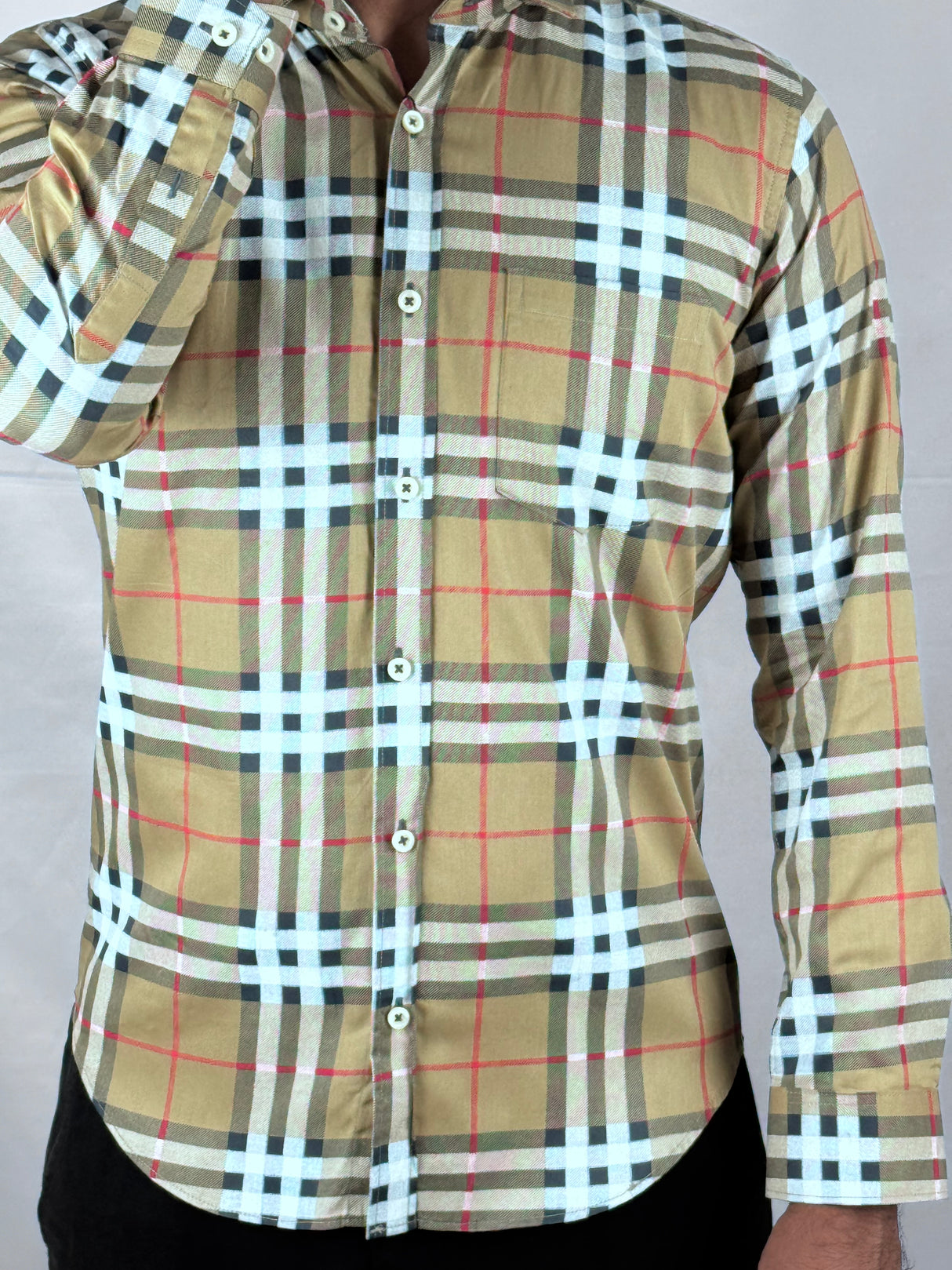 Checked Giorhudson Casual Long Sleeves Shirt