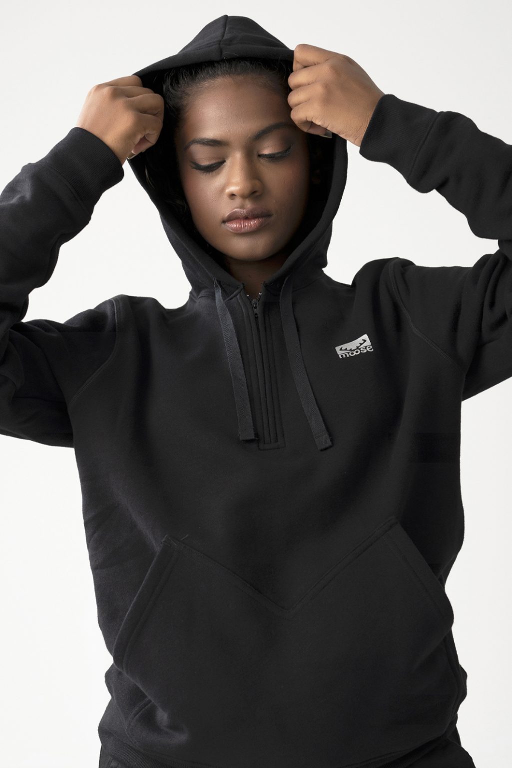 Moose Women’s Hoodie - Black