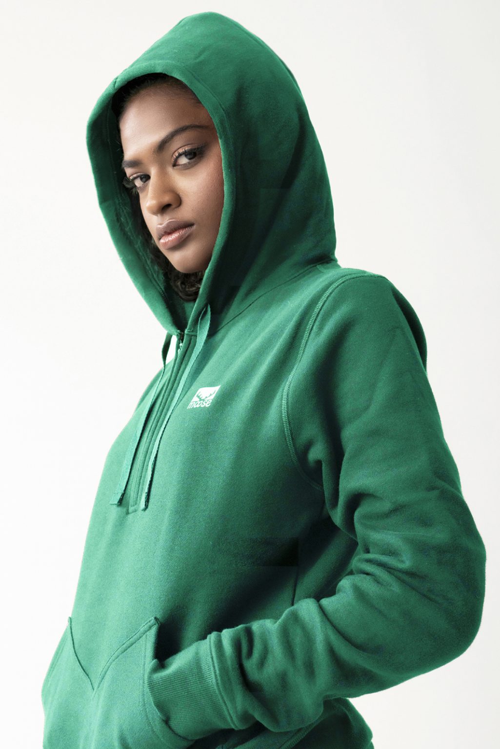 Moose Women’s Hoodie - Golf Green