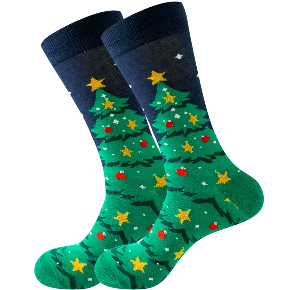 Merry Tree Parade Designer Socks