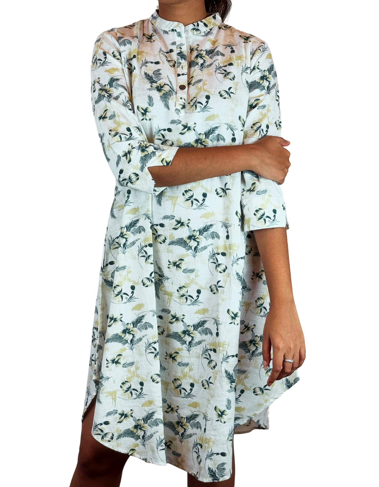 Printed Linen Dress By M&M Linen Collections