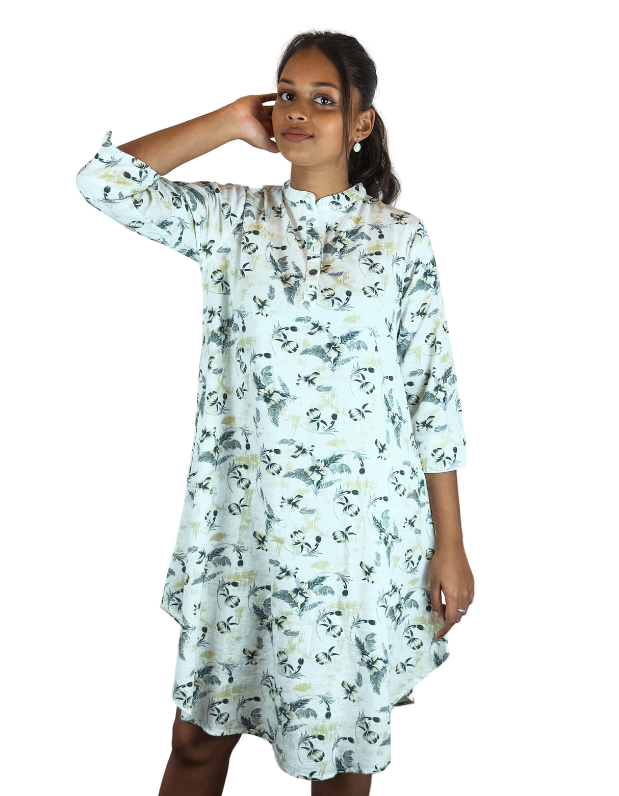Printed Linen Dress By M&M Linen Collections