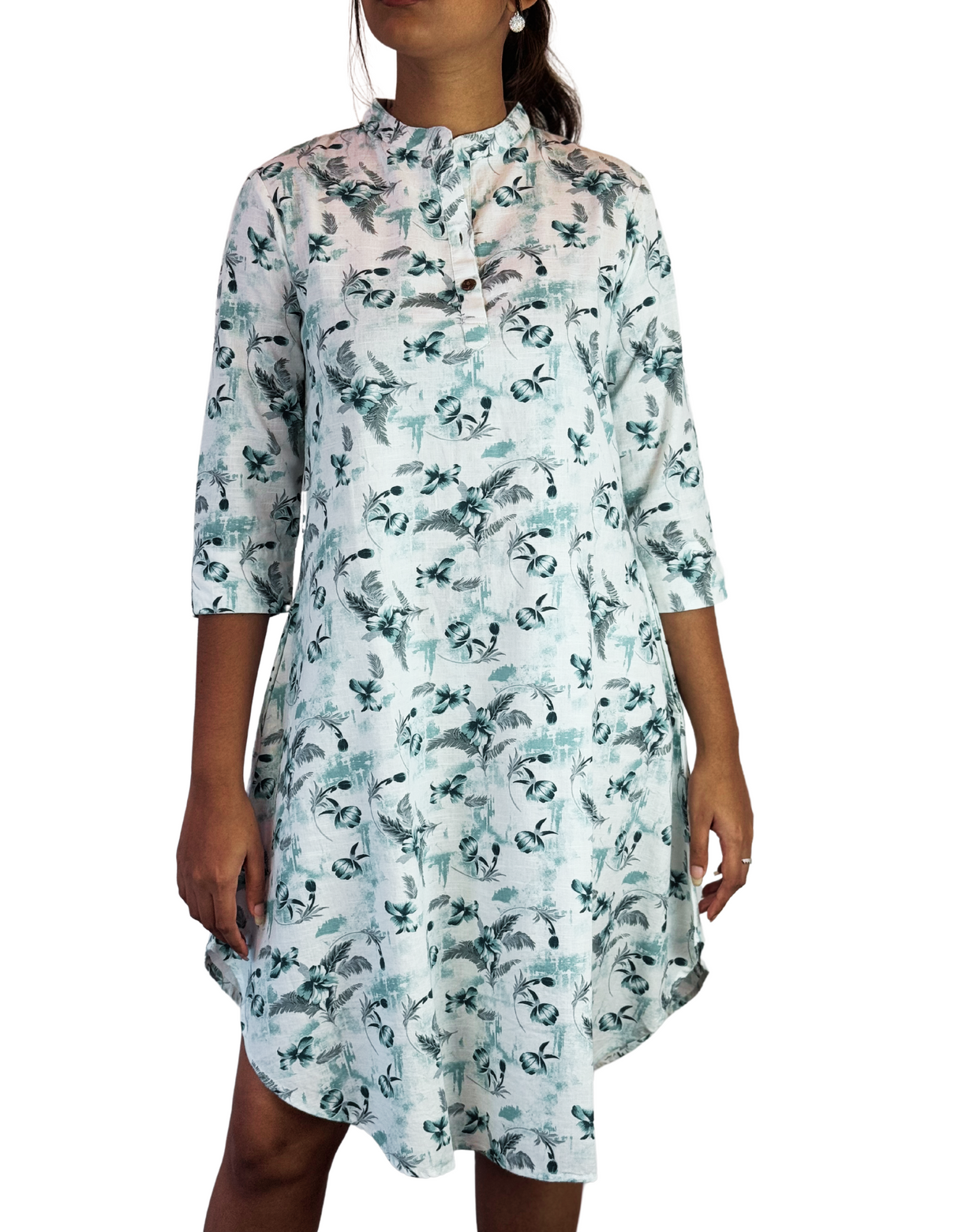 Printed Linen Dress By M&M Linen Collections