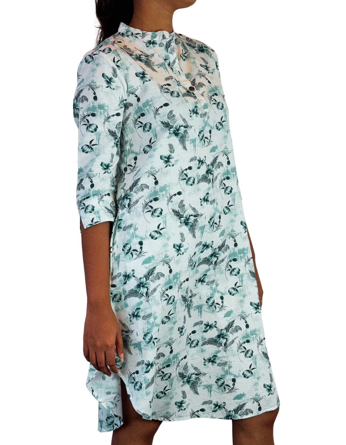 Printed Linen Dress By M&M Linen Collections