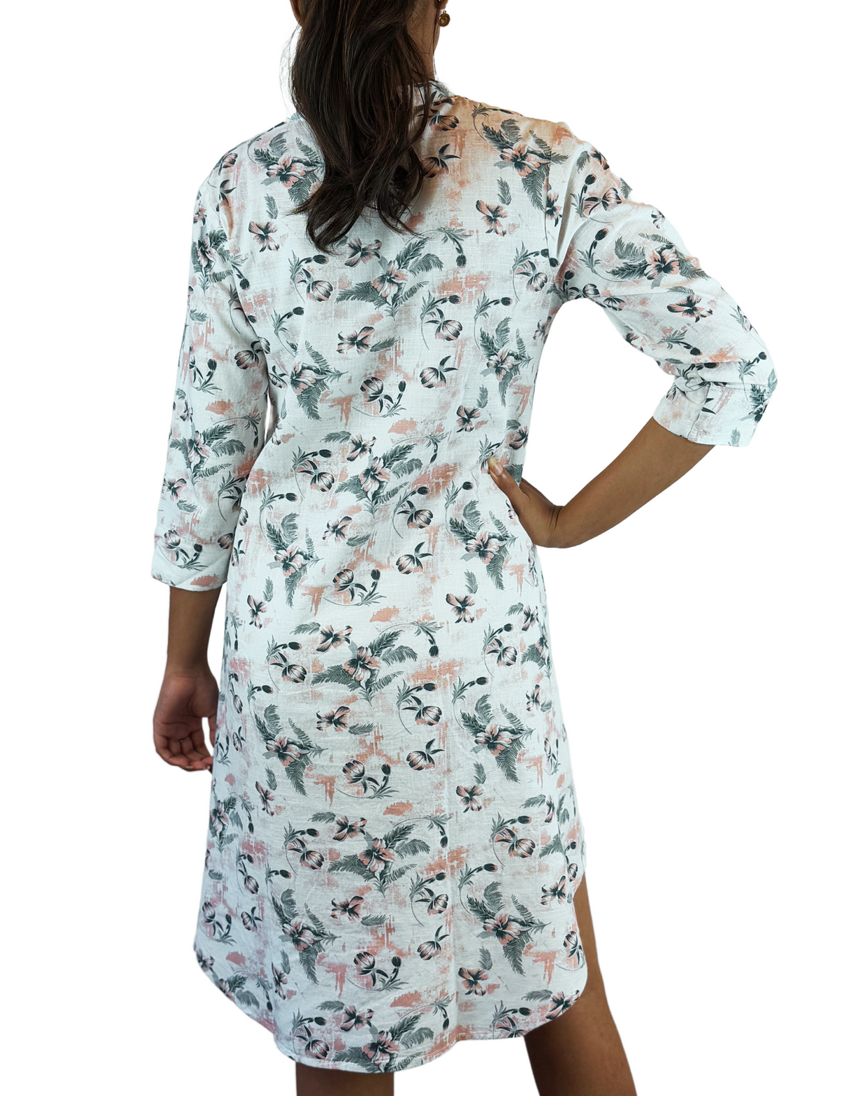 Printed Linen Dress By M&M Linen Collections