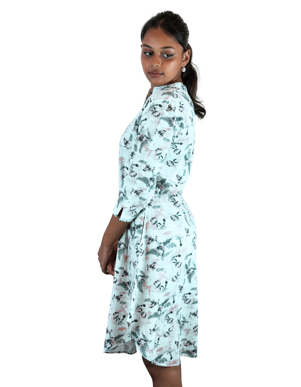 Printed Linen Dress By M&M Linen Collections