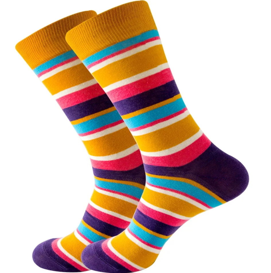 Retro Rainbow Designer Socks