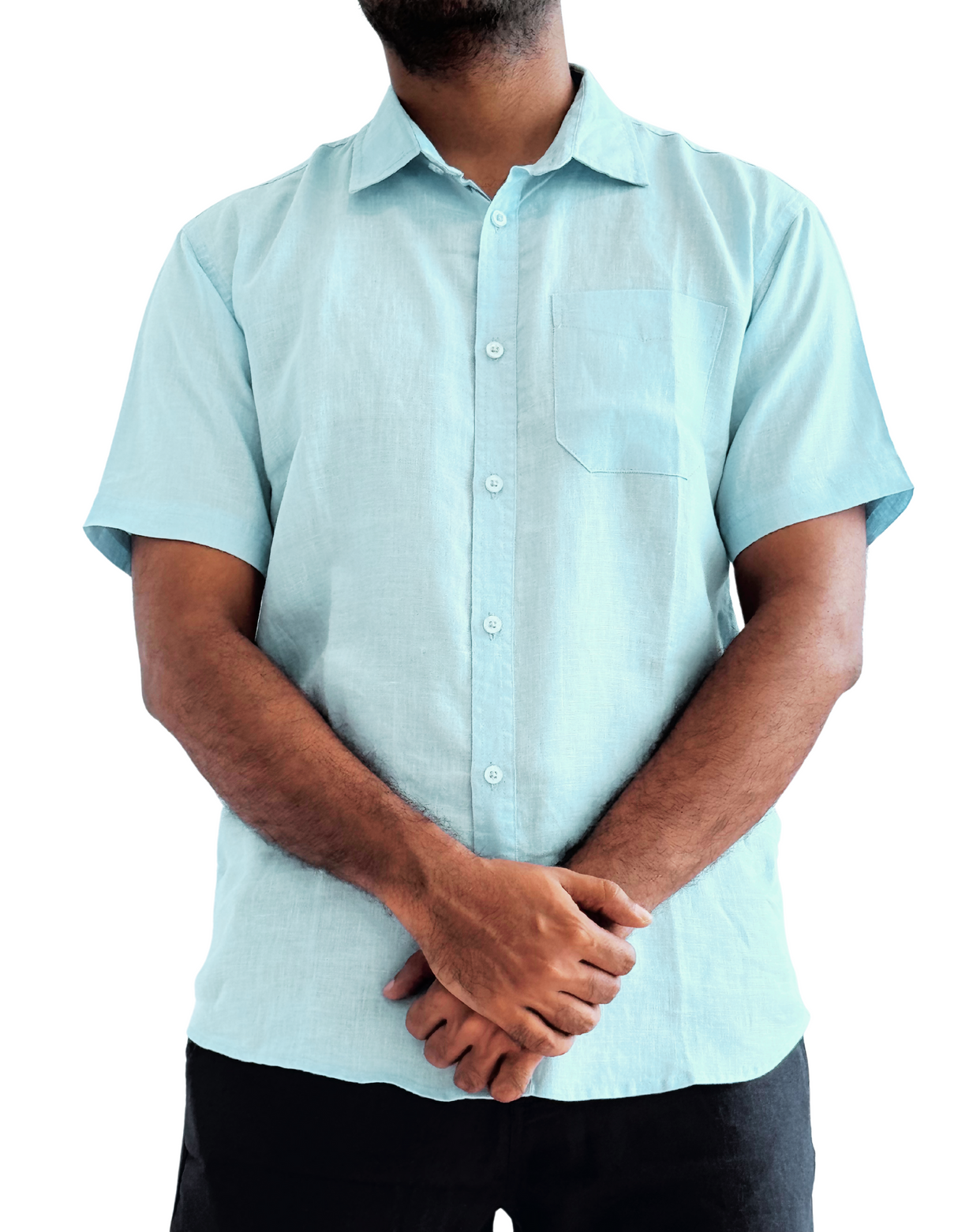 Shorts Sleeve Linen Slim fit Shirts by M&M Linen